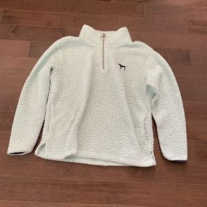 VICTORIA’S SECRET PINK Fur Quarter Zip Sweater